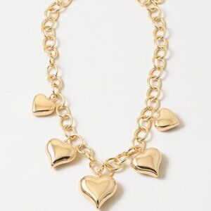 chunky heart necklace
